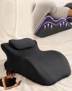 TAFFY'S Wedge Pillow, Firm Foam, Body Pillow for Reading & Relaxing (Black)