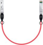 Red SFP+ Cable, 10G SFP+ DAC, 0.25M(0.82ft), Passive Direct Attach Copper Twinax Cable for Cisco SFP-H10GB-CU0.25M, Ubiquiti UniFi UC-DAC-SFP+, Meraki, Mikrotik, Intel, Fortinet, Netgear