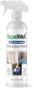 RepelWell Shoe & Boot Stain & Water Repellent (12oz) Eco-Friendly, Pet-Safe Spray Keeps Fabric, Leather & Suede Clean & Dry
