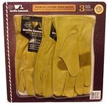 Wells Lamont Premium Leather Work Gloves 3 Pair Pack X-Large by Wells Lamont