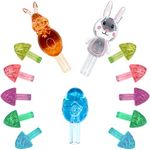 100pcs Ceramic Easter Tree Replacement Light Bulbs and 3pcs Tree Toppers - 5 Festive Pastel Colour Tree Studs and 3pcs Easter Bunny & Egg Tree Topper Accessories