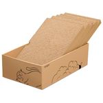 Ycozy 5-in-1 Cat Scratcher, Cat Scratching Pad Cardboard Cat Scratcher Box, Cat Scratching Board Cat Scratch Pad Corrugated Cardboard for Indoor Cats, Grattoir Pour Chat