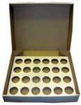 5 x Strong White 24 Cup Cake Cupcake Muffin Box & Tray