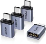 UGREEN USB to USB C adapter(4 Pack),10Gbps Type C Male to USB 3.2 Female Adaptor, Thunderbolt 4/3 OTG Converter Compatible with iPhone15/16, MacBook Pro M4/iPad/Mac Mini and More