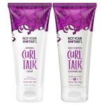 Not Your Mother's Curl Talk Frizz Control Sculpting Gel and Defining Cream (2-Pack) - 6 fl oz - Formulated with Rice Curl Complex - For All Curly Hair Types