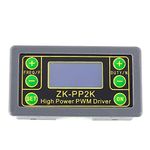 ZK-PP2K Function Signal Generator, Pulse Frequency Generator 8A Driver Module LCD Pulse Frequency Cycle Module 1Hz-150KHz Motor Controller LCD Display
