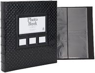 Large Black Leather Family Photo Album Book for 4x6 inch Picture, 600 Pockets, 14.5" x 13.5", Gifts for Boyfriend Girlfriend