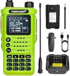 TIDRADIO TD-H8 Ham Radio Transceiver, 2 Way Radio Scanner, VHF Two Way Radio Communication, 10W Rechargeable APP Wireless Programming Dual Band Walkie Talkie (Green), 1 Pack