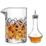 SuproBarware Cocktail Mixing glass – 17oz Cocktail Stirring Glass with Thick Weighted Bottom，Professional Stirring Glass Cocktail beaker