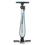 Schwinn Air Center Max Floor Bike Pump, Fits Schrader and Presta Valve Types, With Pressure Gauge, Silver