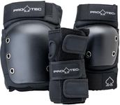 Pro-Tec Street 3-Pack Pad Set - Protective Gear for Skateboarding, Roller Skating, Scooter, Bicycling