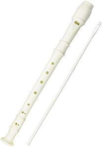 Soprano Recorder 8 Hole Classic German Style Descant Flute Musical Instruments + Cleaning Rod for Beginners School Graduation Gift (white)