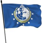 Super Earth Flag 3X5 Ft Funny Man Cave Wall Meme Flag Polyester Double Sided Helldivers 2 Super Earth Flag for College Dorm Decor Outdoor Bedroom or Home Office Wall Decor