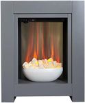 Adam Monet Fireplace Suite in Grey with Electric Fire, 23 Inch