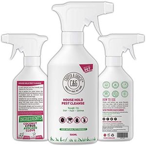 House Hold Pest Cleanse 500ml | Eliminates Flea Bedbug Mite | Natural & Safe For Environment | Pet & Children Friendly | Long-lasting Spray | Tough On Dirt Dust Grime