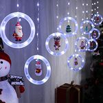 BLOOMWIN Christmas Window Lights 3m x 0.65m LED String Light Curtain Fairy Light with 8 Modes Xmas Decoration for Indoor Party Wedding Bedroom(Cool White)