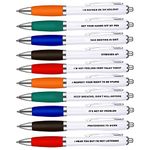 FANTESI 10 Pack Ballpoint Pens, 1.0 mm Rude Pens Novelty Pens Funny Pen Set Retractable Pen for Colleagues Adult Women & Men Students