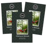 BRIDGEWATER - 3 pack of Afternoon Retreat - Scented Sachet Bag, Drawer Fragrance, Wardrobe Air Room Freshener for Living Room Bedroom Bathroom Laundry or Car - Moss, Teak, Sandalwood, Amber, Bergamot