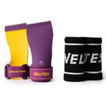 Velites I Quad Ultra Magnesium Free Grips I for Crosstraining or Gymnastics Athletes I Improve Your Results and Achieve Your Goals I Size M I Color Purple Mustard.