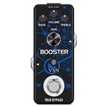 Amuzik Guitar Booster Effect Pedal Analog Boost Effects Pedals For Electric Guitar Pure Clean Mini Boost Pedals True Bypass