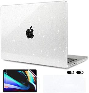 MEEgoodo Case for M3 MacBook Pro 16 inch Case 2023 2021 A2991 A2780 A2485 M2 M1 Pro/Max Chip,Plastic Hard Shell with Keyboard & Camera Cover Compatible with MacBook Pro M2 Glitter Case,Star Clear