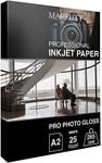 Marrutt 265gsm Pro Photo Gloss Inkjet Paper: A2-25 Sheets