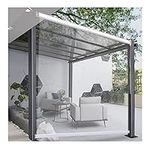 SHUDONGDEN Transparent Roller Blinds,Transparent Roller Shade Blind,Roller Blinds Outdoor Pergola Roller Shade Blind, PVC Transparent Vinyl Waterproof Curtain,160x220cm/62.9x86.6in