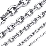 Chain for Mens Stainless Steel Necklace 5mm 26 inch Cable Link Chains Men's Gift