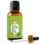 Indus Valley 100% Pure Natural & Organic, Undiluted citronella Essential Oil with Glass Dropper for Skin, Hair Care -15ml