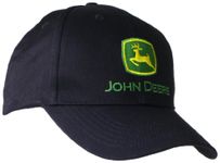 John Deere Men's Trademark Logo Core Baseball Cap, Black, One Size