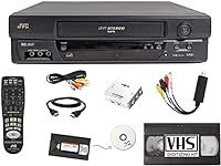JVC VCR VHS Transfer w/Remote, USB 