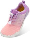 L-RUN Barefoot Girls' Athletic Shoes Quick Dry Water Sneaker for Beach Pool Sand Outdoor Pink M US 1 Big Kid=EU33