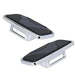 KIMISS Motorcycle Wide Footboard, Adjustable Floorboard Footrests Rear/Front Passenger Foot Pegs with non-slip rubber pad and metal steel Fit for VTX1300 VTX1800 (2pcs)