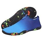 Water Shoes Beach Barefoot Shoes Mens Women Swim Aqua Sea Wet Shoes Pool Wetsuit Surf Paddle Board Shoes Lightweight Sailing Rock Reef Sand River Shoes(NavyBlue,7 UK)