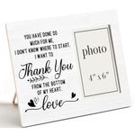 Zauly Thank You Gift Wood Picture Frame, Thank You Gift for Women Men, Appreciation Gifts for Teacher Coworker Boss Mom Dad Friends, Grateful Gift Ideas Picture Frames, 4 x 6 Inch Photo