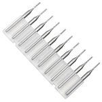 1.0mm Tungsten Steel Carbide PCB CNC End Mill Engraving Bits Milling Cutter Tool Machine Pack of 10