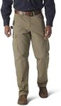 Wrangler Mens Riggs Workwear Flannel Lined Ripstop Ranger Pant Work Utility Pants - Beige - 40W x 36L