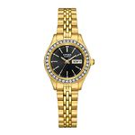 Citizen Ladies' Dress Quartz Stainless Steel Bracelet with Crystals and Day Date, Gold Tone, Dress