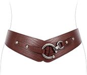 JASGOOD Women's Fashion Vintage Wide Elastic Stretch Waist Belt With Interlock Buckle Halloween Belt