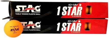 STAG Plastic Iconic Seam Orange Table Tennis Balls|Advanced High Performance 40+Mm Ping Pong Balls for Training, Tournaments-Offers Great Spin|Durable for Indoor/Outdoor Game-Pack of 12 (Orange)