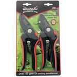 Bargainstore Wilkinson Sword P-1111243W Bypass & Anvil Pruners Secateurs Carbon Hand Tools Twin Pack Set Gardening