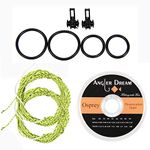 ANGLER DREAM 2PCS/LOT Tenkara Line Tapered Braided Furled Leader Fly Fishing Line with Ring Hook Keeper Fluorocarbon Tippet Combo 12FT 13FT 20LB