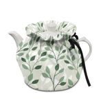 Freewander Tea Cozy Cotton Tea Cosy for Teapot Keep Warm Teapots Cover Insulated Kettle Cover for Home Kitchen Decor Tea Cozies,Green Leaf Print