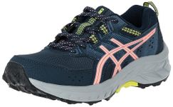 ASICS Gel Venture 9 Womens Trail Running Shoes Road Blue/Coral 6 (39.5)