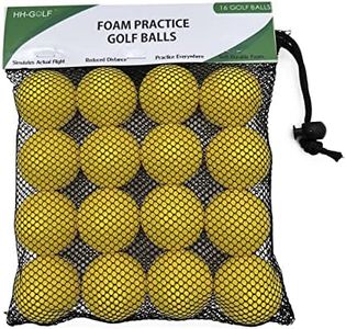 HH-GOLF Rubber Foam Golf Practice Balls, Light Soft Training Balls for Indoor or Outdoor, 16pcs with mesh Bag