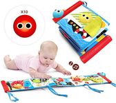 Yookidoo First Soft Cloth Baby Book - Lights and Music (0 to 12 Months). Essential Toy for Infant and Newborn's Playmats Promotes Sensory Development and Tummy-Time Training