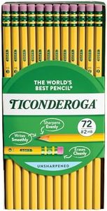 Ticonderoga No. 2/HB Soft Pencils, 72-Count, Cello Wrapped (Wood Case, Black Writing) in Yellow (33904)