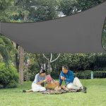 LOVE STORY Sun Shade Sail 2x2m Canopy Outdoor Breathable UV Block Awning For Patio Garden Backyard,Anthracite