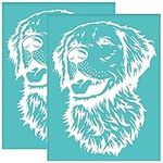 OLYCRAFT 2Pcs 8.6x11 Inch Self-Adhesive Silk Screen Printing Stencil Dog Pattern Mesh Transfers Stencil Animal Theme Silk Screen Stencil for Painting on Wood DIY T-Shirt Fabric