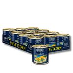 CIRIO Sweetcorn, Canned, Tinned, 326g (Pack of 12)